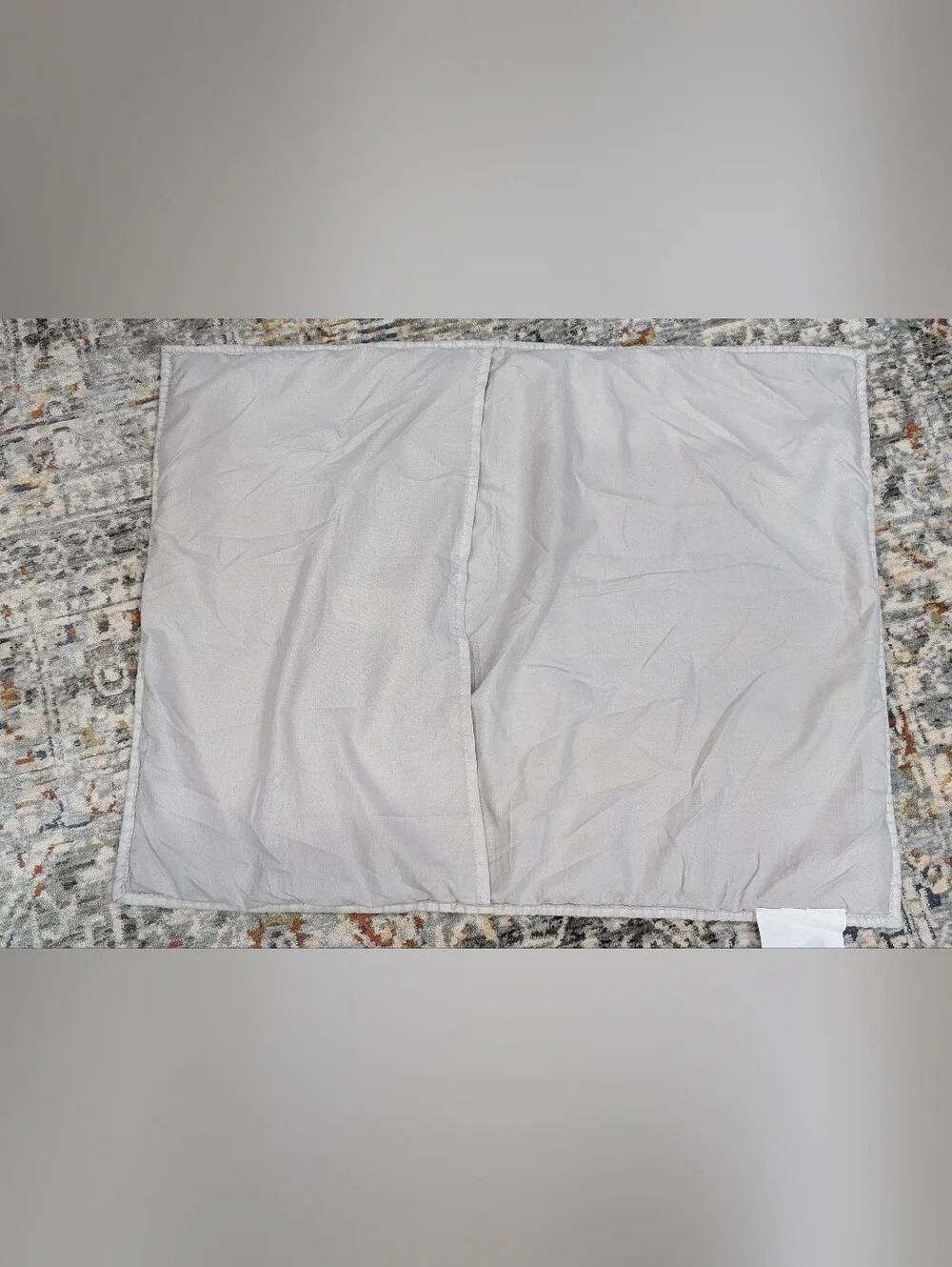 Threshold Garment Washed Paisley Stitch Sham - Light Gray
